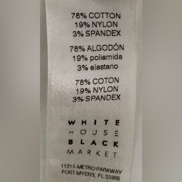 WHBM Long Sleeve White Button Down Blouse - Picture 6 of 6